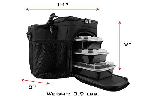 Cooler Bag Black, Meal Prep Bags