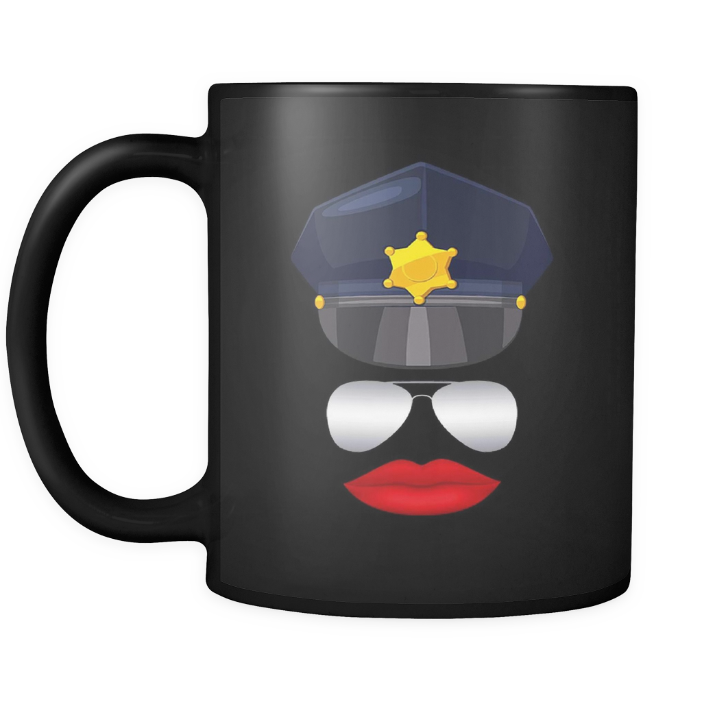 Female Cop Face Mug