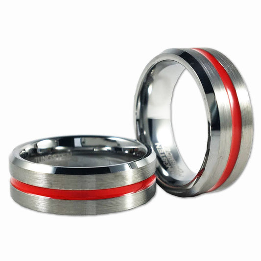 Stunning TRL RED Ionic Tungsten Ring