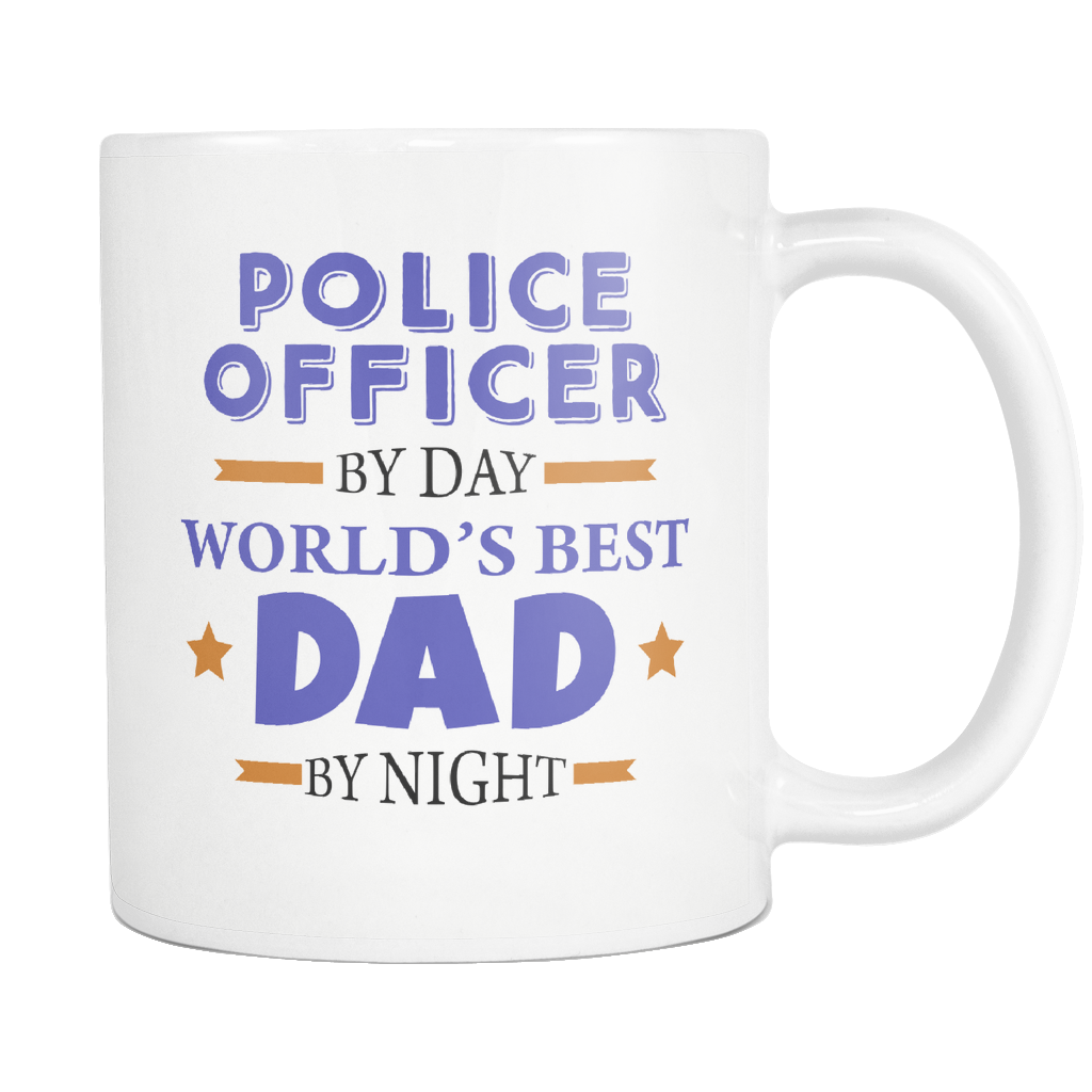 Police Officer By Day Worlds Best Dad, Mom, Son Mug