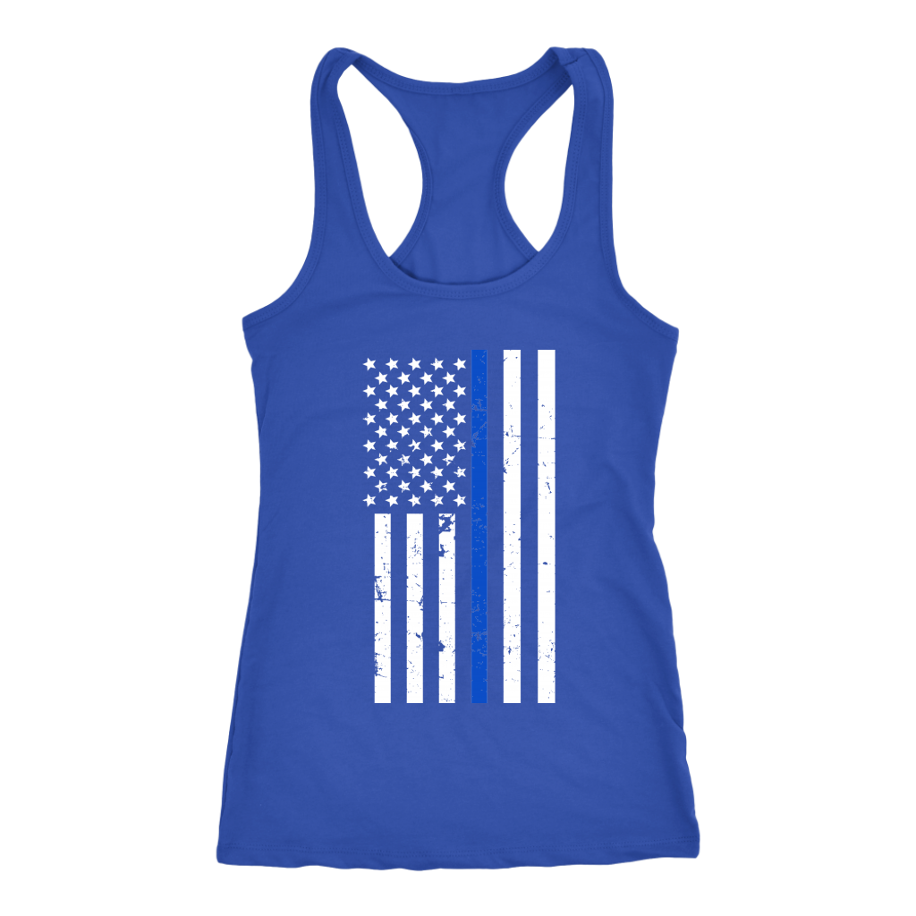 Women's Thin Blue Line Flag Tank Tops