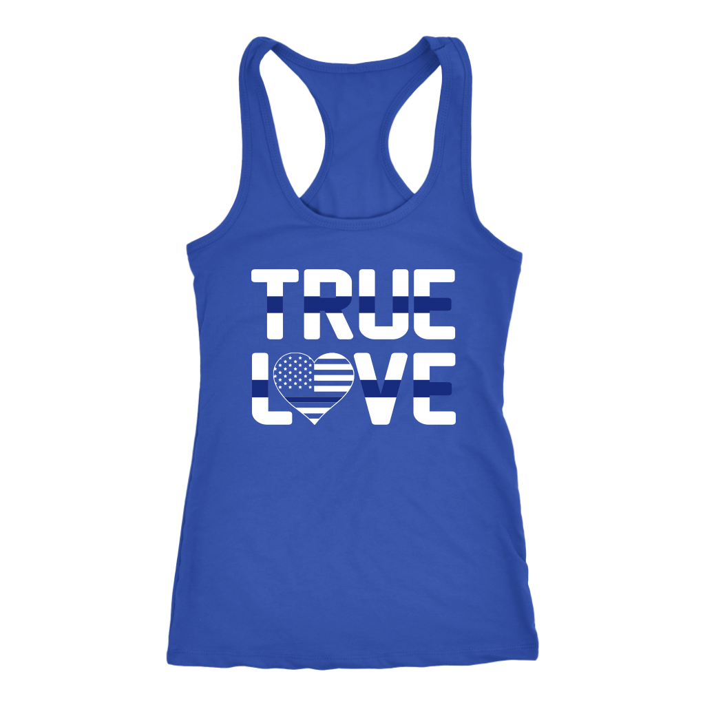 Women's Thin Blue Line Police True Love Tank Tops