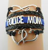 Police Mom Infinity Hearts Bracelet