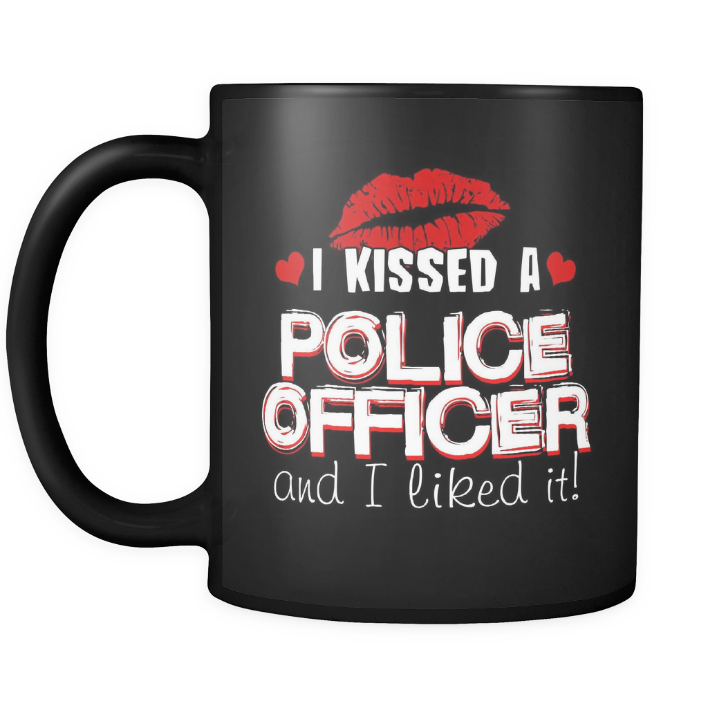 I Kissed A Police Officer - Red Kisses - Mug
