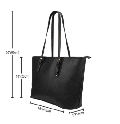 Thin Blue Line Small Leather Tote Bag
