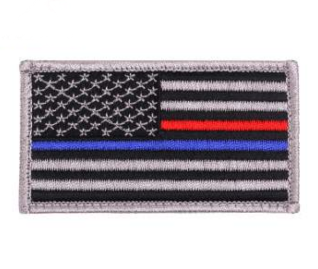 Thin Blue and Thin Red Line Police Flag Patch