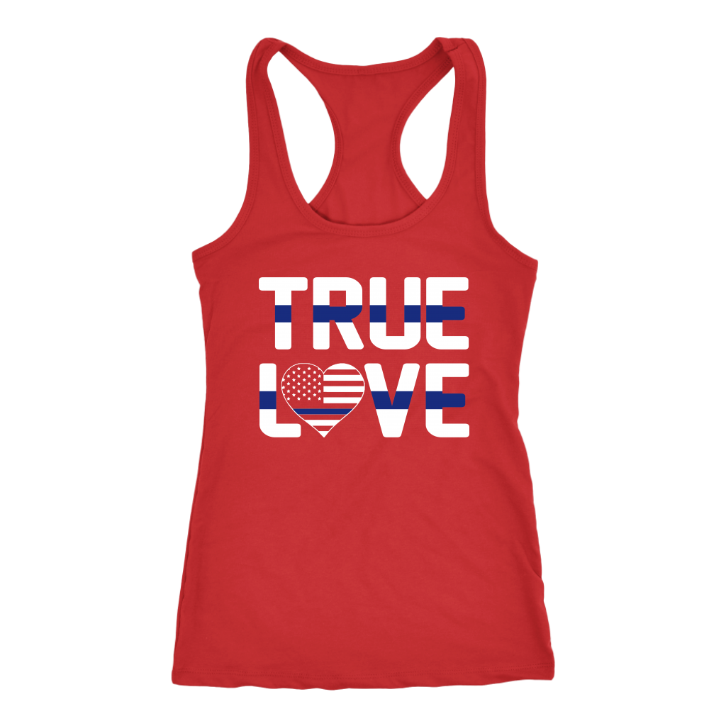 Women's Thin Blue Line Police True Love Tank Tops