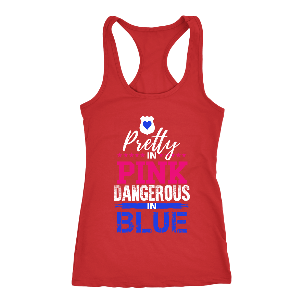 Women's Pretty in Pink, Dangerous in Blue Tank Tops