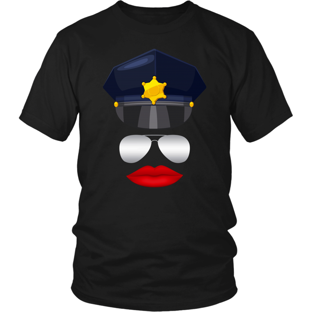 Female Cop Face Shirts & Hoodies
