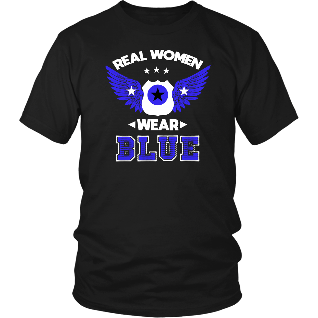 Real Women Wear Blue shirts and hoodies