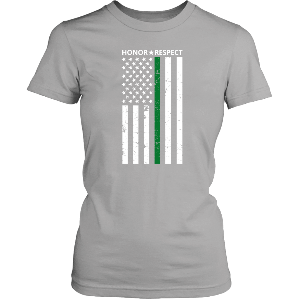 THIN GREEN LINE FLAG HONOR RESPECT SHIRTS AND HOODIES