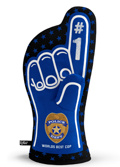 Police Protect and Serve Oven Mitt - includes 1 right handed oven mitt only