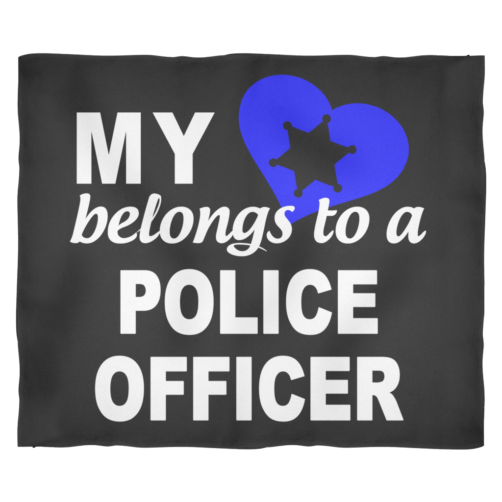 My Heart Belongs to a Police Officer Fleece Blanket