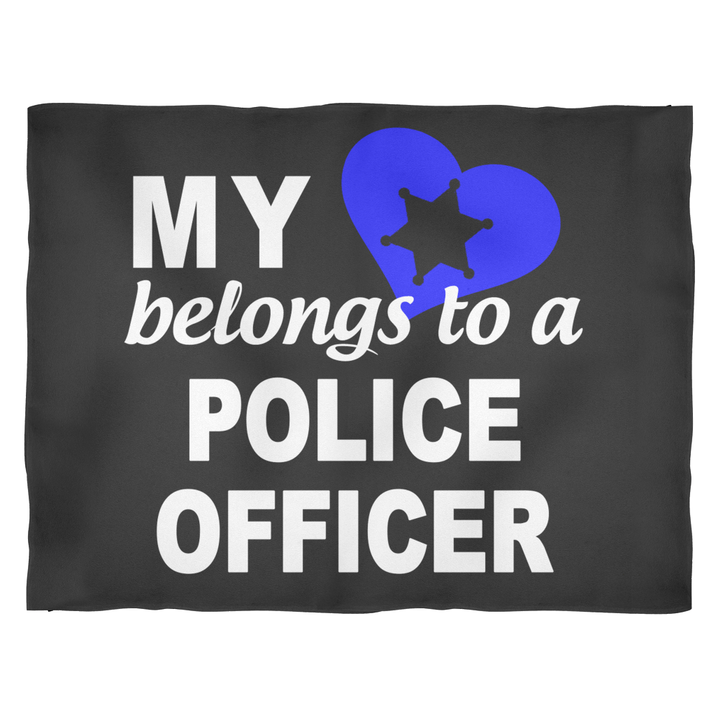 My Heart Belongs to a Police Officer Fleece Blanket