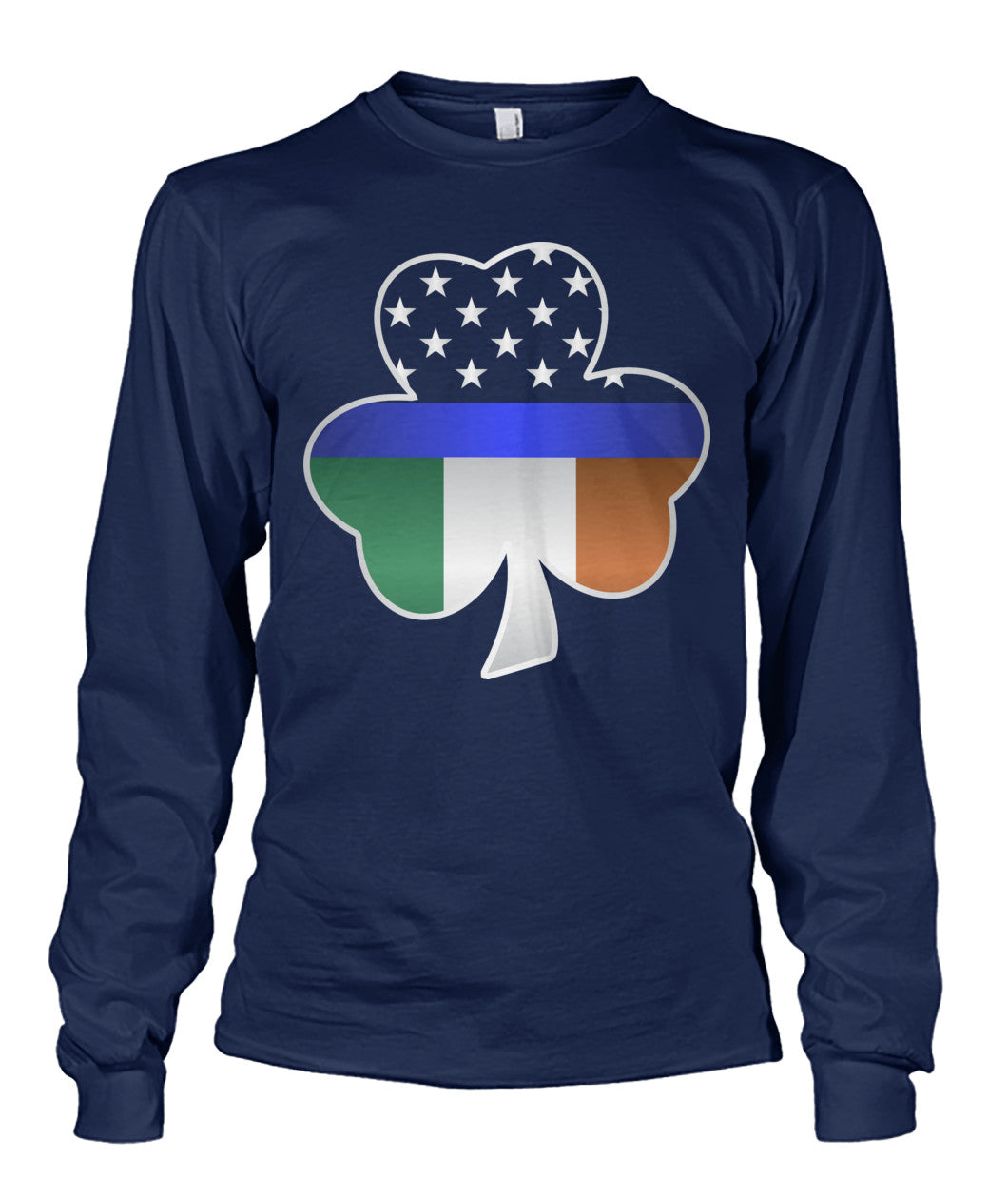 Shamrock Thin Blue Line Irish Flag Shirts and Hoodies