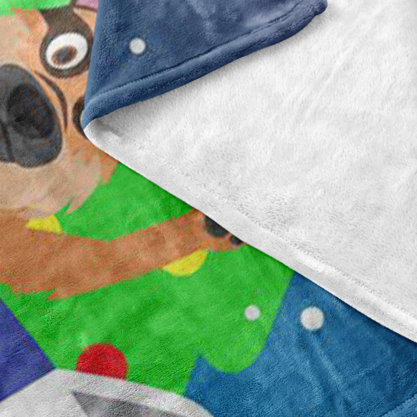 Police Santa Reindeer Christmas Blanket