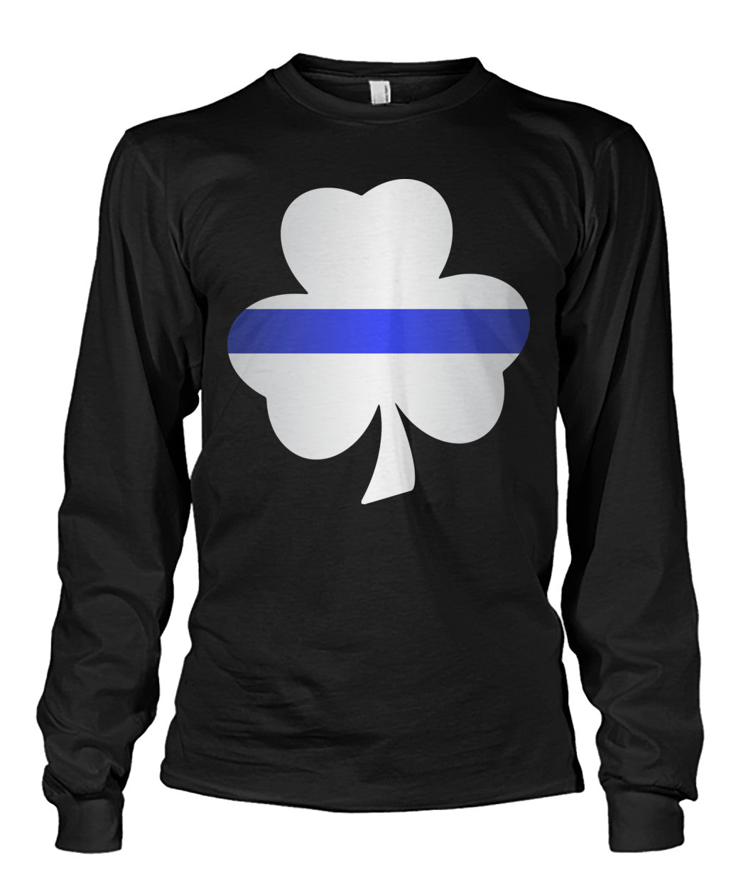 Thin Blue Line Shamrock Irish Leaf Shirts and Hoodies