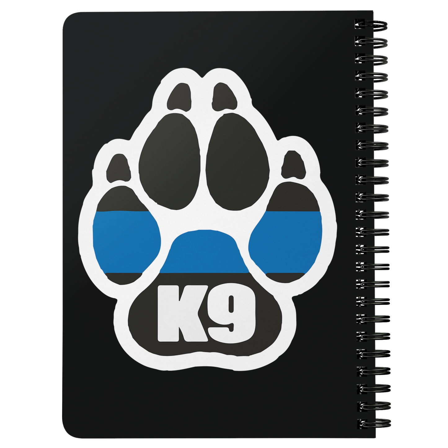 K9 Paw Thin Blue Line Spiralbound Notebook Journal
