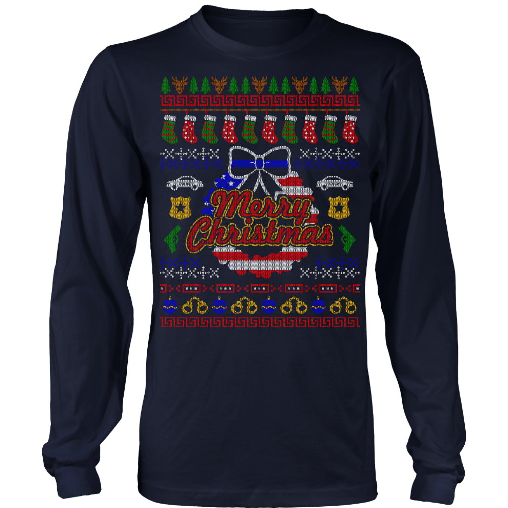 Joyful Police Ugly Christmas Shirts & Sweaters
