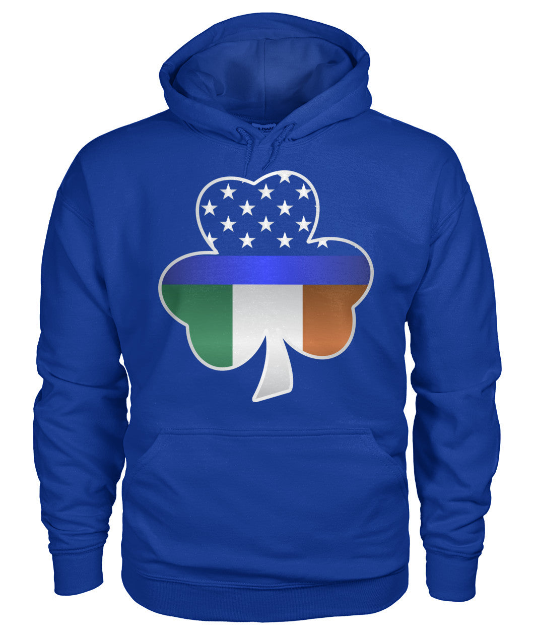Shamrock Thin Blue Line Irish Flag Shirts and Hoodies
