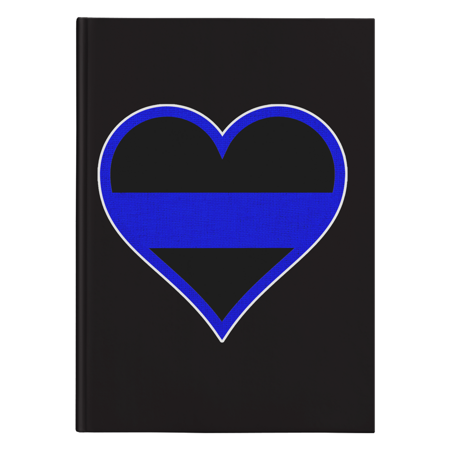 Thin Blue Line Heart Journal Notebook - Hardcover