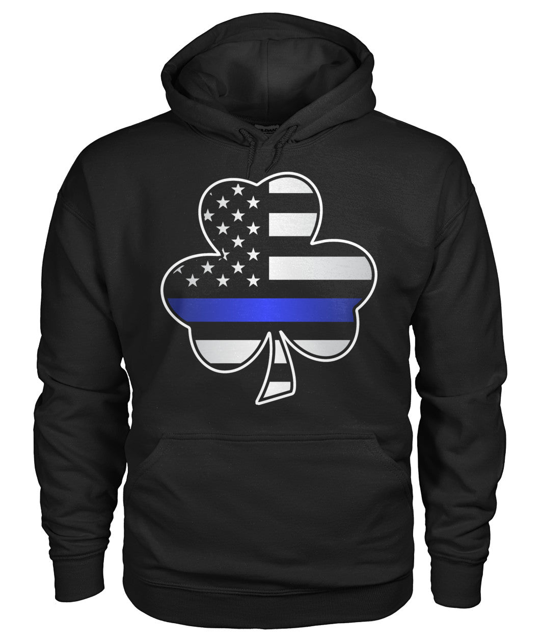 Thin Blue Line Shamrock American Flag Shirts and Hoodies