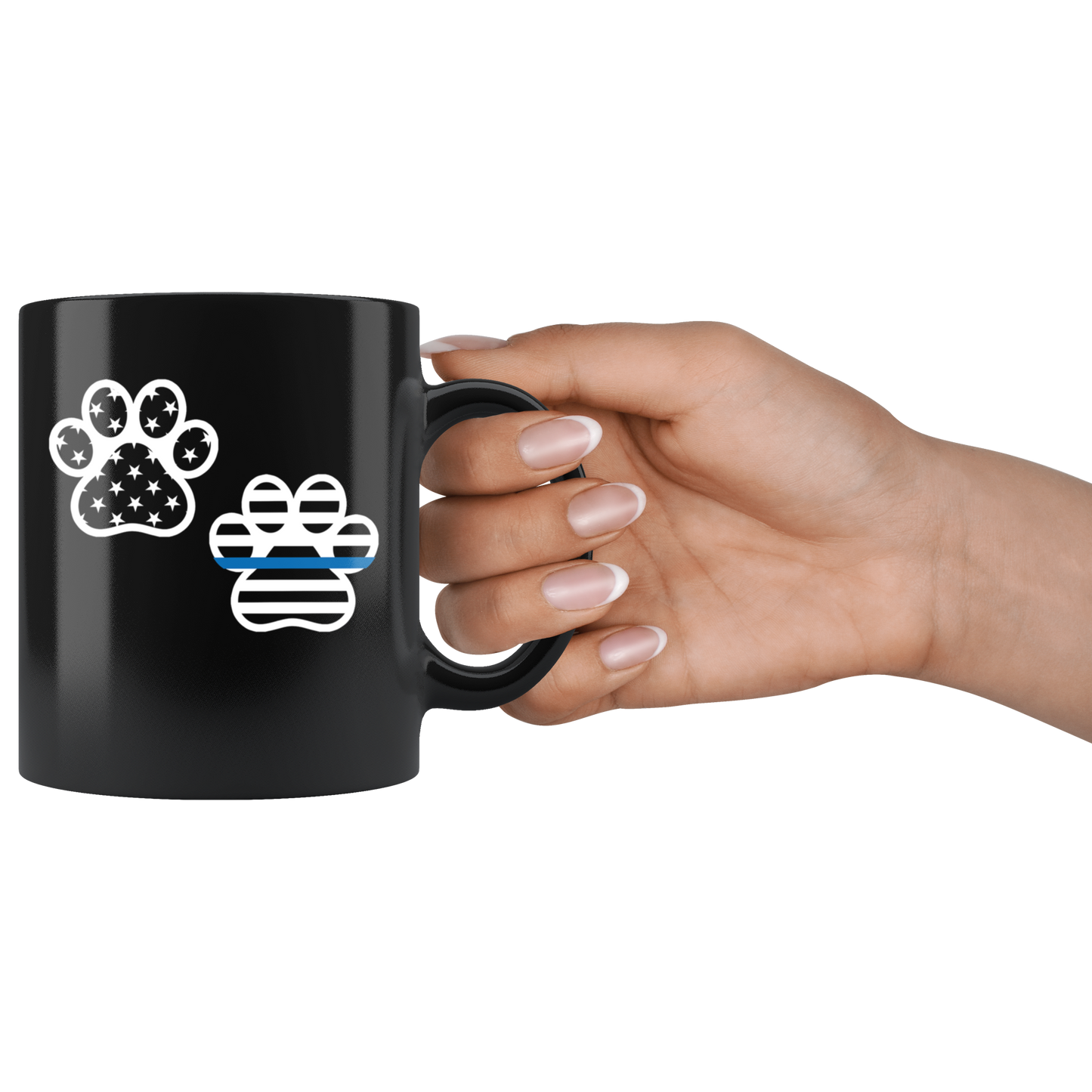 Patriot Paws Thin Blue Line Mug - Black