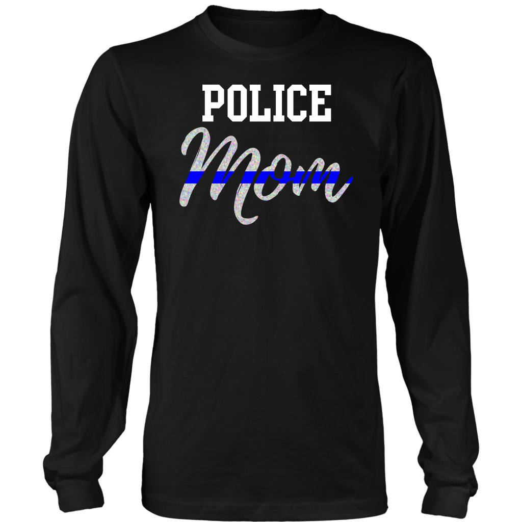 Thin Blue Line Police Mom Shirts and Hoodies
