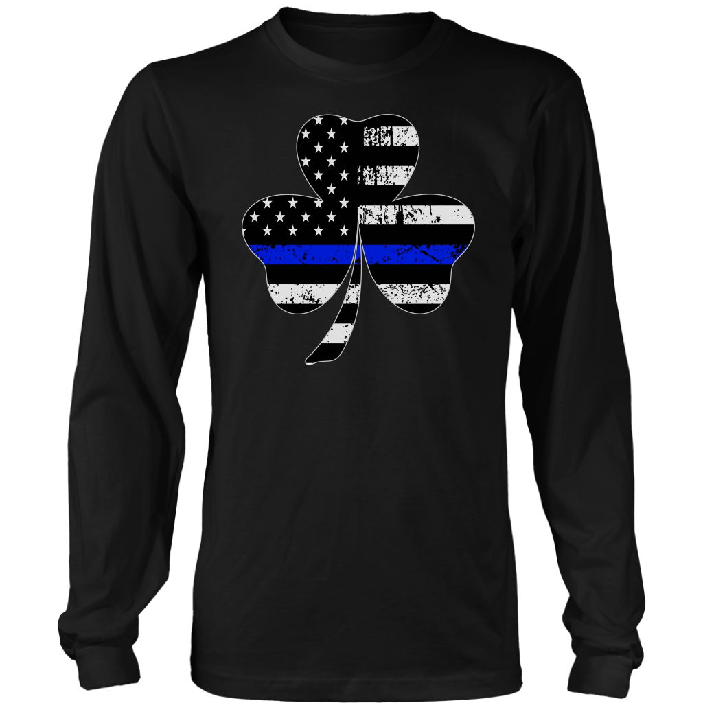 Shamrock Thin Blue Line Flag Shirt