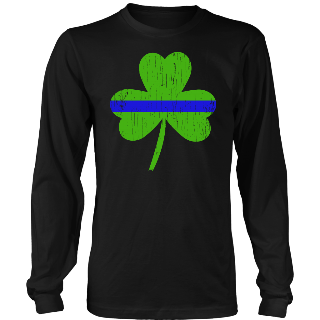 Thin Blue Line Shamrock Shirts & Hoodies
