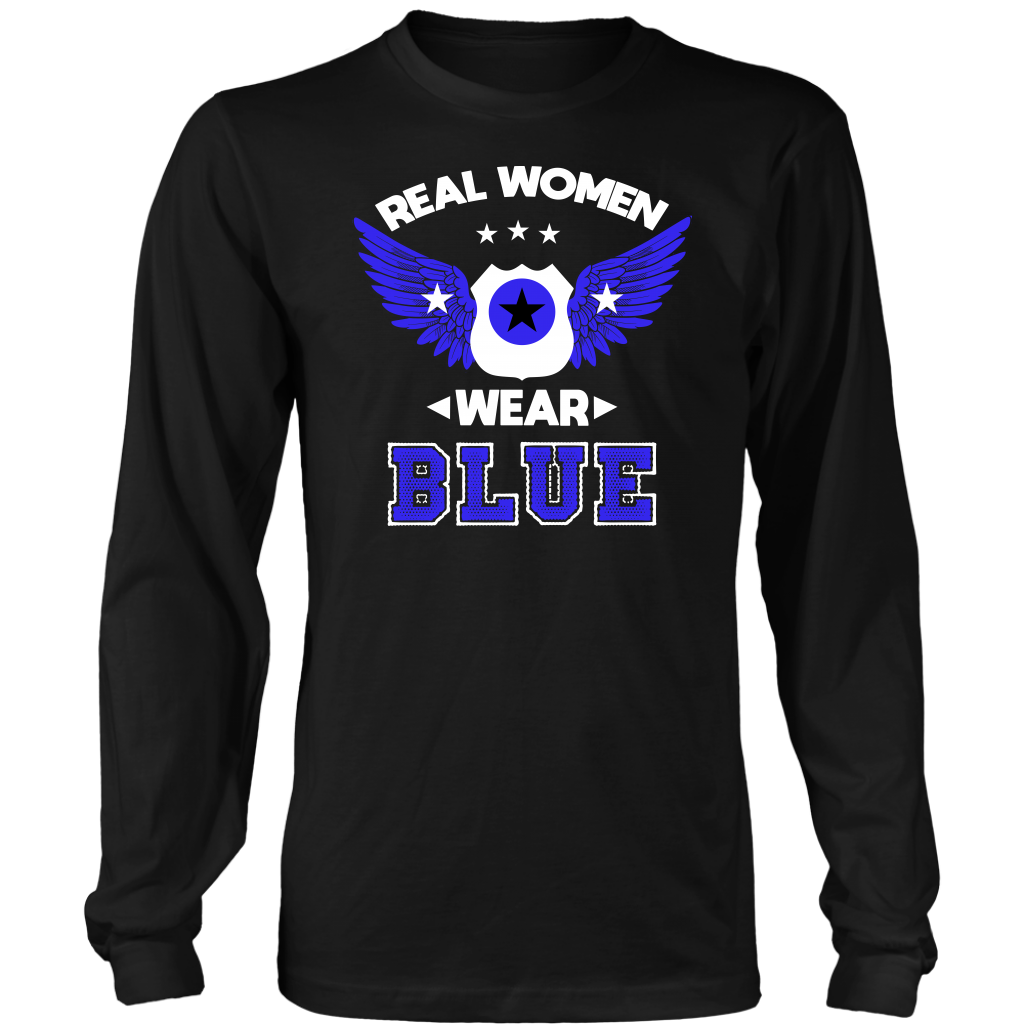 Real Women Wear Blue shirts and hoodies
