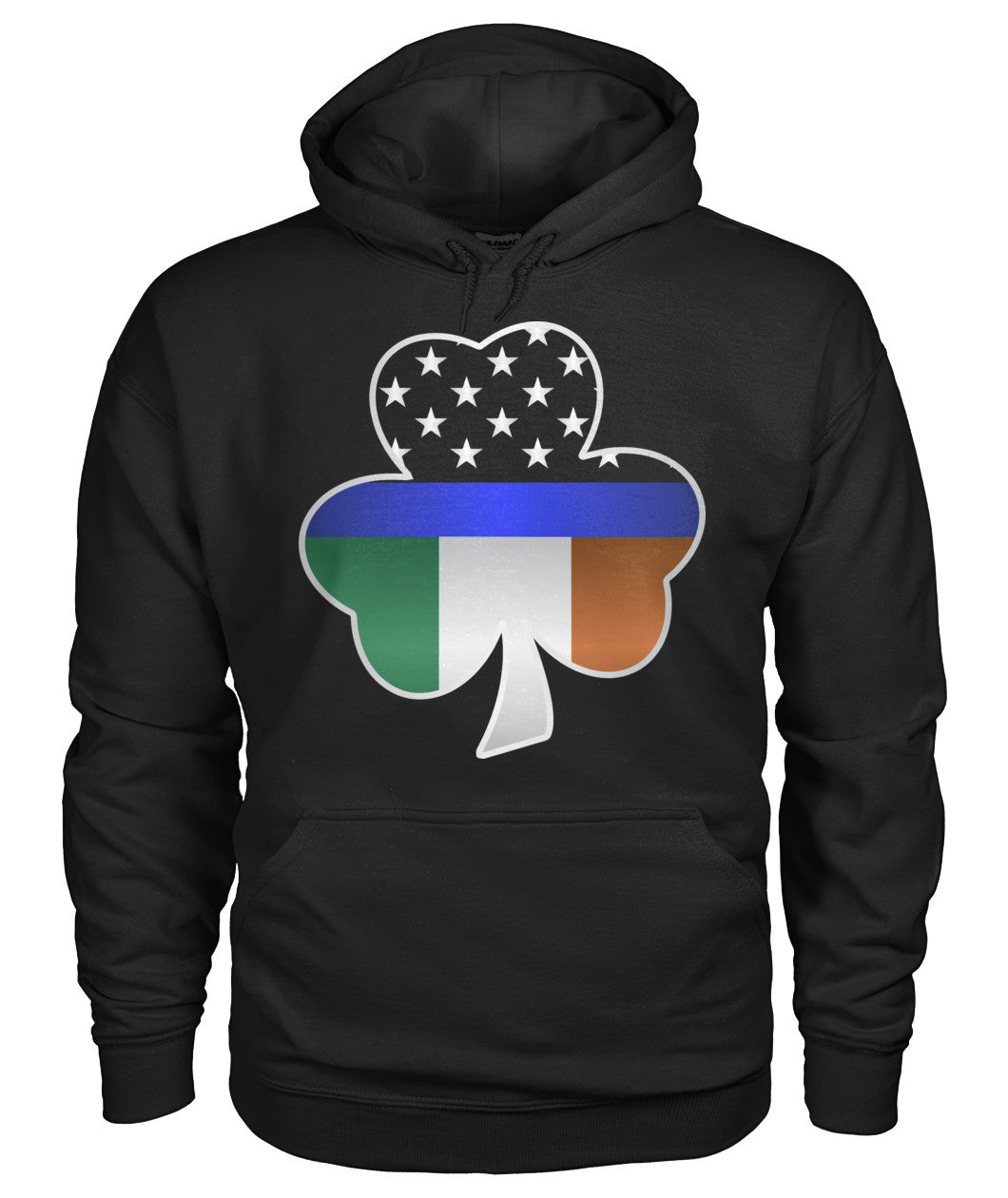 Shamrock Thin Blue Line Irish Flag Shirts and Hoodies