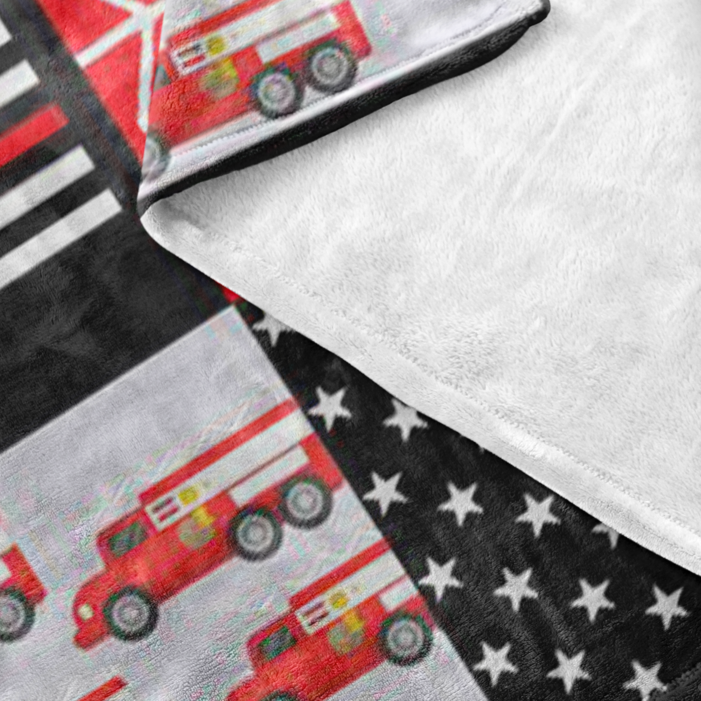 Firefighter Blanket - Thin Red Line Blanket - Firefighter Gift Dad mom sister brother girl boy husband wife Blanket