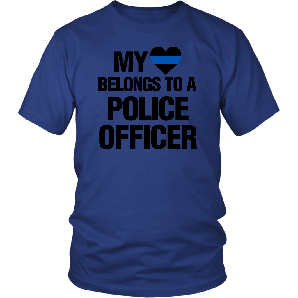 My Heart Belongs To A Police Officer Shirts Hoodie