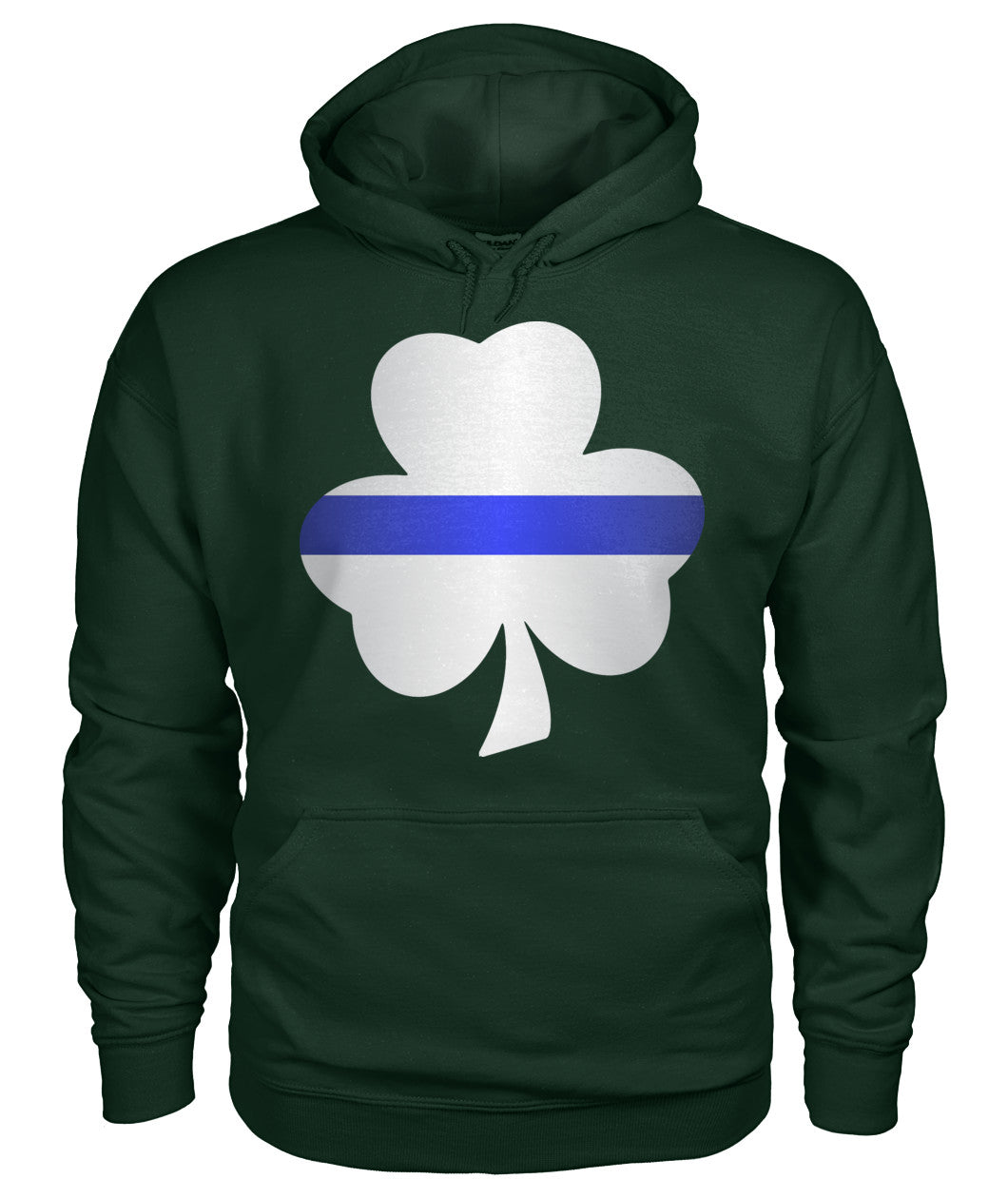 Thin Blue Line Shamrock Irish Leaf Shirts and Hoodies