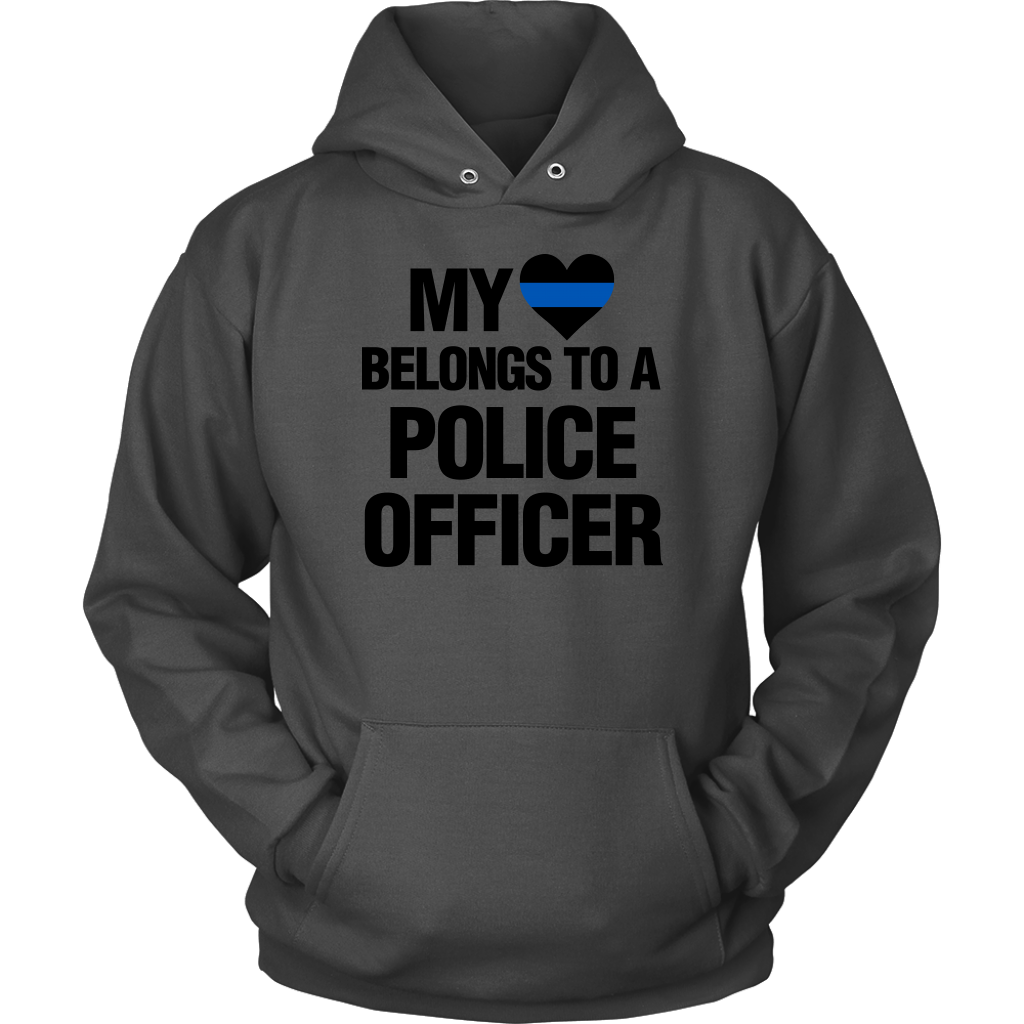 My Heart Belongs To A Police Officer Shirts Hoodie