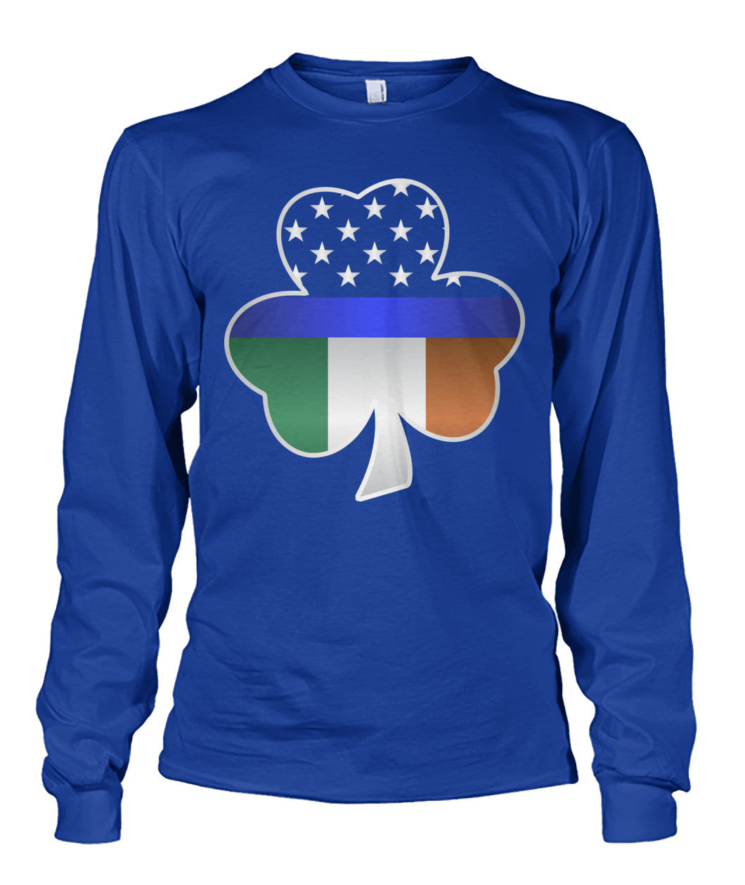 Shamrock Thin Blue Line Irish Flag Shirts and Hoodies