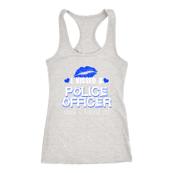 Womens I Kissed A Police Officer Tank Tops Thin Blue Line Shop