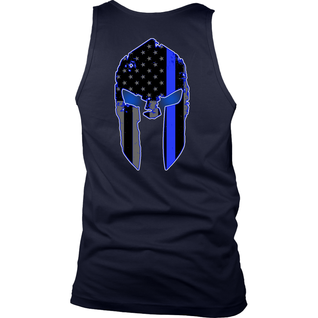Men's Thin Blue Line Spartan Tank Tops