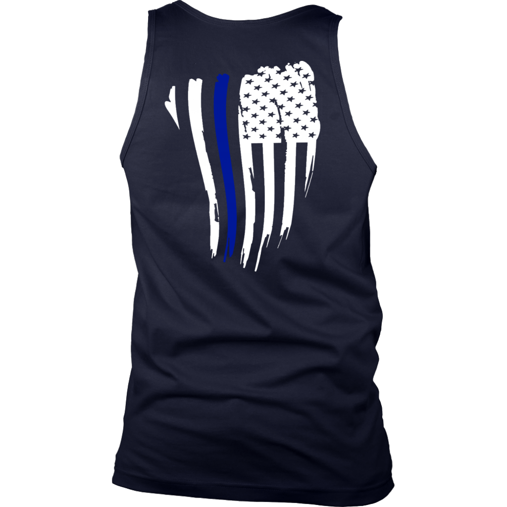 Men's Thin Blue Line American Flag Tank Tops