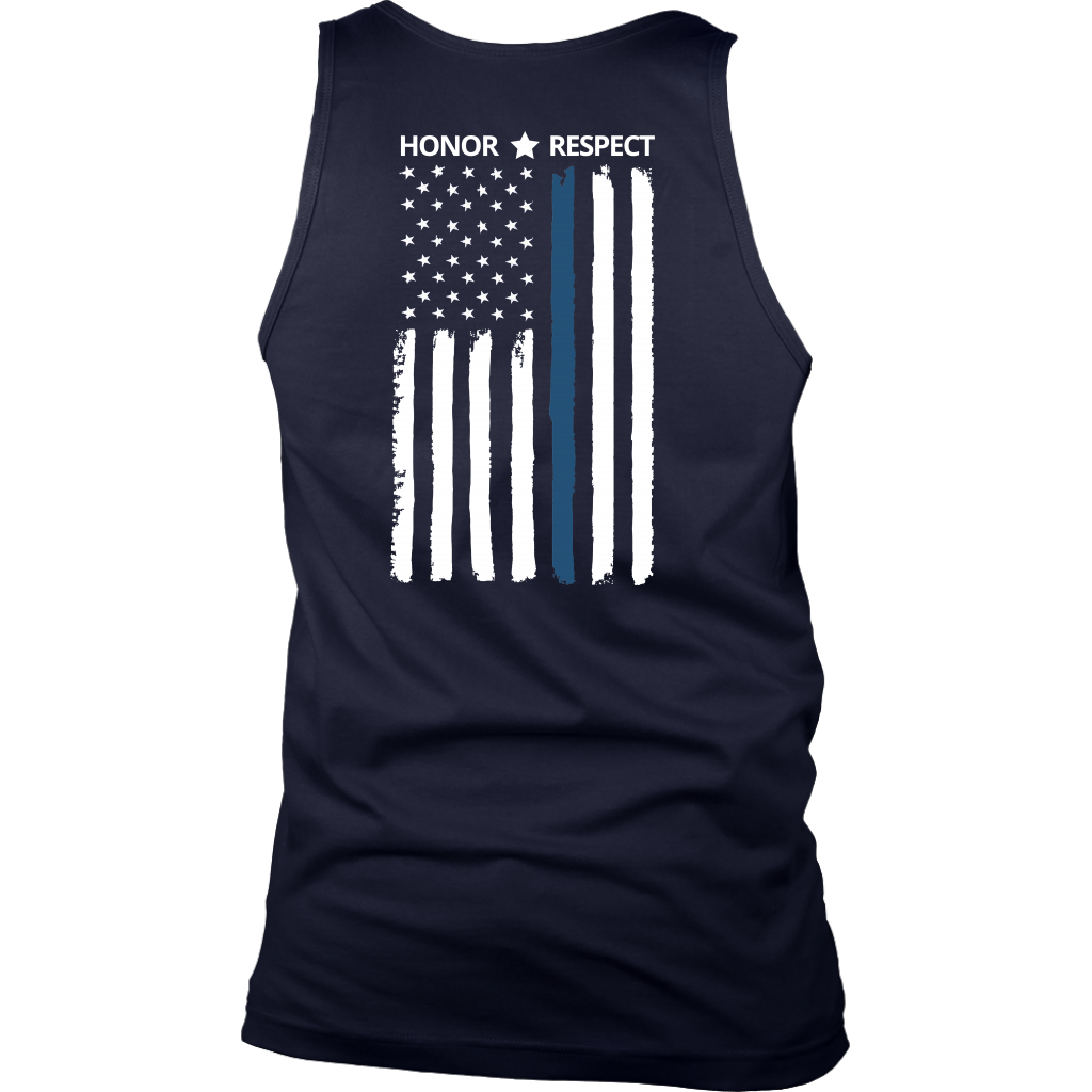 Men's Thin Blue Line Honor Respect Tank Tops