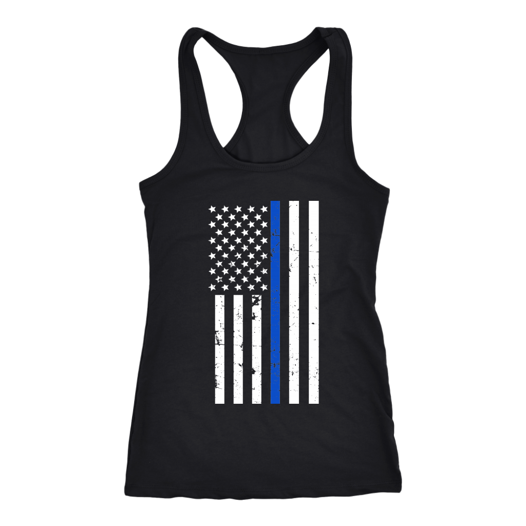 Women's Thin Blue Line Flag Tank Tops