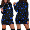 Blue Stars Hoodie Dress