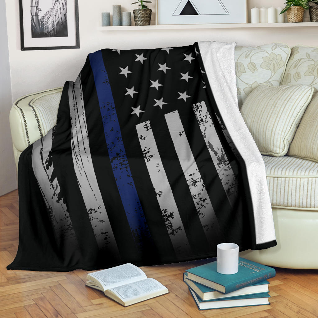 Distressed American Flag Blanket