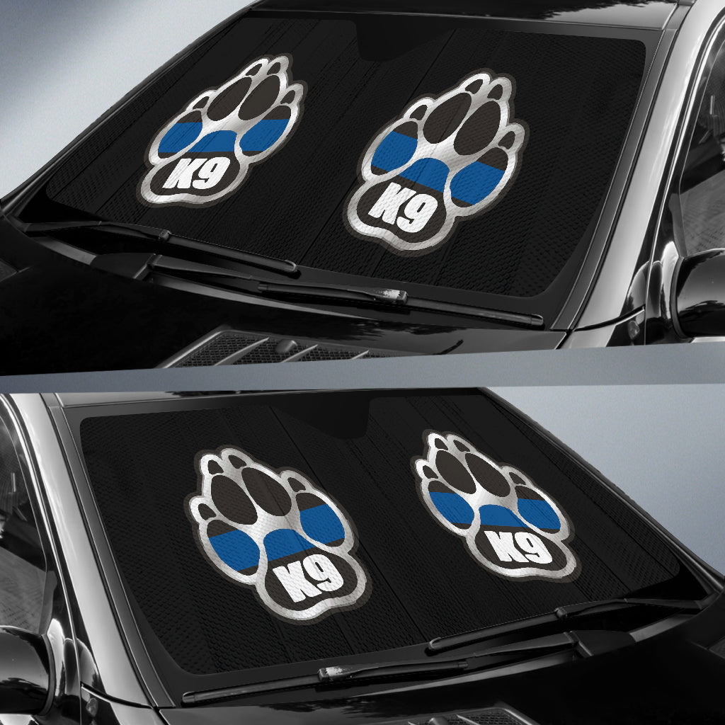K9 Thin Blue Line Vehicle Car Shade