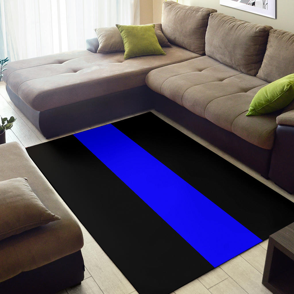 Thin Blue Line Area Rug