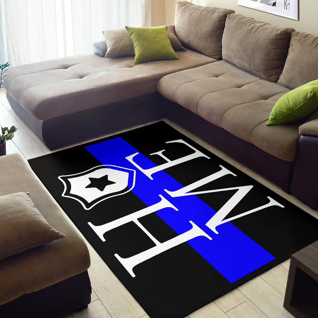 Awesome Thin Blue Line 'Home' Area Rug