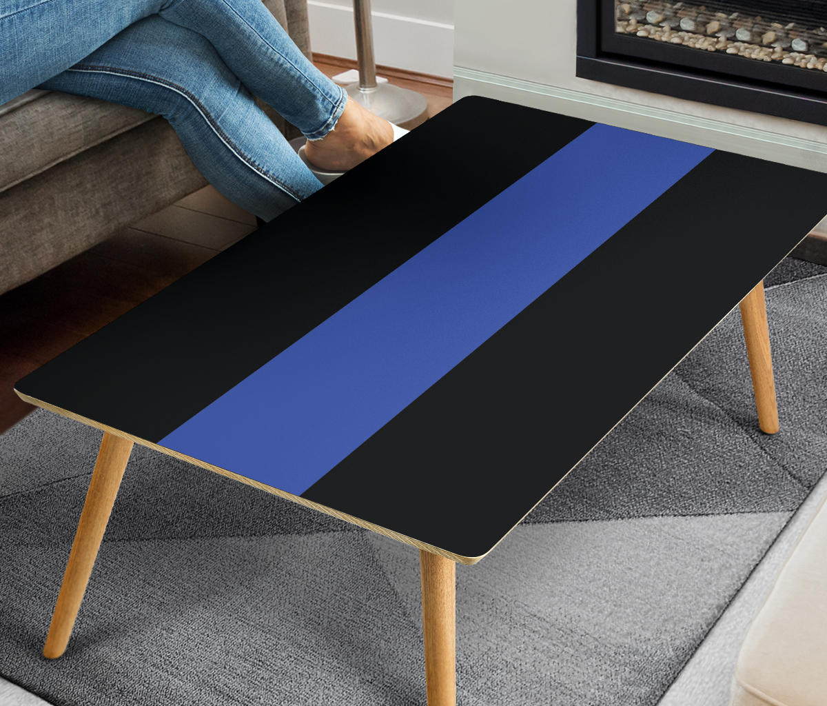Thin Blue Line Coffee Table