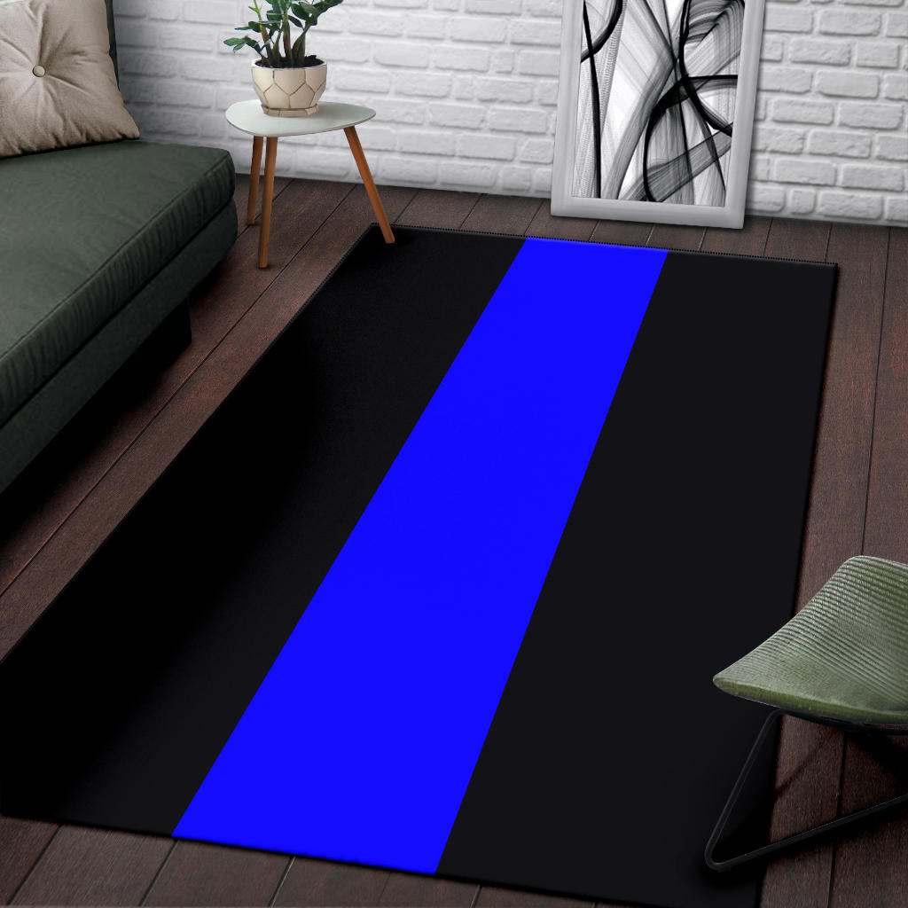 Thin Blue Line Area Rug