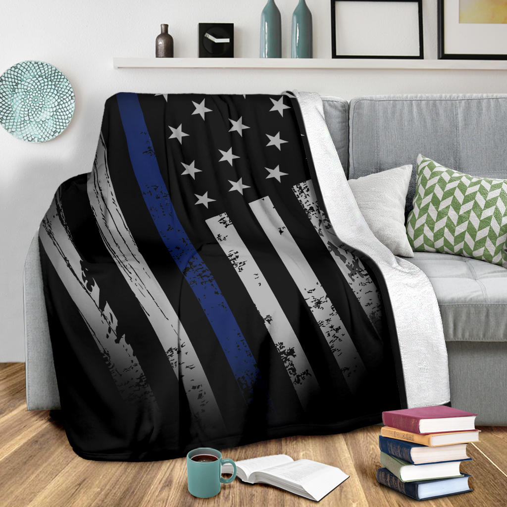 Distressed American Flag Blanket
